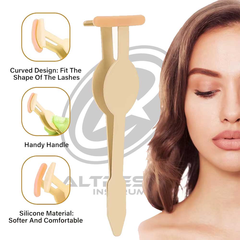 Applicator eyelash tweezers